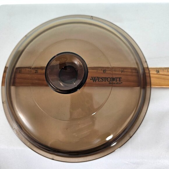 Pyrex Visions Fireside Lid 8.5" amber pot Corning Glass V 2.5C replacement - Picture 6 of 8